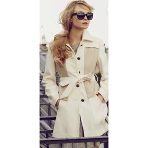 Anthropologie Elevenses Colette Trench Coat Sz 10